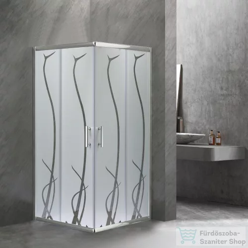 Leziter Spirit BAMBOO 90x90 szögletes zuhanykabin, zuhanytálca nélkül SB90A