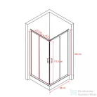 Leziter Spirit BAMBOO 90x90 szögletes zuhanykabin, zuhanytálca nélkül SB90A