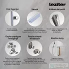 Leziter Spirit BAMBOO 90x90 szögletes zuhanykabin, zuhanytálca nélkül SB90A