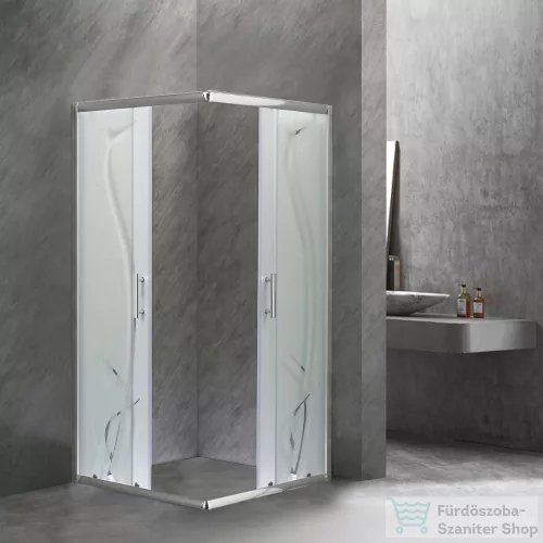 Leziter Spirit BAMBOO 90x90 szögletes zuhanykabin, zuhanytálca nélkül SB90A