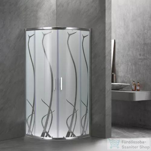 Leziter Spirit BAMBOO 90x90x180cm-es íves zuhanykabin, zuhanytálca nélkül SB90S
