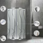 Leziter Spirit BAMBOO 90x90x180cm-es íves zuhanykabin, zuhanytálca nélkül SB90S