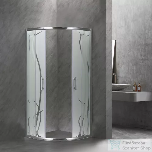 Leziter Spirit BAMBOO 90x90x180cm-es íves zuhanykabin, zuhanytálca nélkül SB90S
