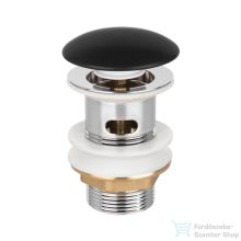   Invena click-clack leeresztő nagy dugóval túlfolyós mosdóhoz,matt fekete SC-B1-CZP-W