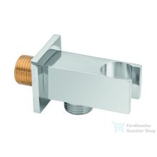   Invena szögletes gégecső csatlakozós zuhanytartó,króm SC-P1-033-O