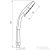 AQUALINE kézizuhany, 3 funkciós, 79mm, króm (SC025)