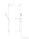 Sapho rudas zuhanyszett, 800 mm, matt arany (SC716G)