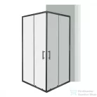 Leziter Spirit Clear 80x80 cm szögletes zuhanykabin, zuhanytálca nélkül fekete SC80AB