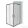 Leziter Spirit Clear 80x80 cm szögletes zuhanykabin, zuhanytálca nélkül fekete SC80AB