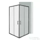 Leziter Spirit Clear 80x80 cm szögletes zuhanykabin, zuhanytálca nélkül fekete SC80AB