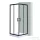 Leziter Spirit Clear 80x80 cm szögletes zuhanykabin, zuhanytálcával fekete SC80AB_AKSZ80ZT