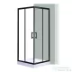 Leziter Spirit Clear 80x80 cm szögletes zuhanykabin, zuhanytálcával fekete SC80AB_AKSZ80ZT