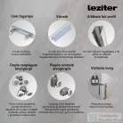 Leziter Spirit Clear 80x80 cm szögletes zuhanykabin, zuhanytálcával fekete SC80AB_AKSZ80ZT