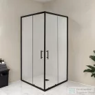 Leziter Spirit Clear 80x80 cm szögletes zuhanykabin, zuhanytálca nélkül fekete SC80AB