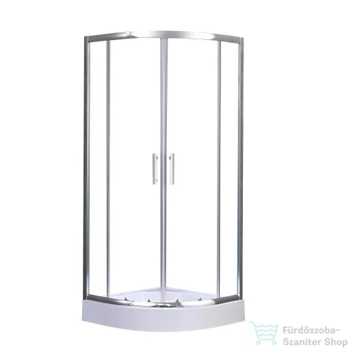 Leziter Spirit Clear 80x80x194 cm íves zuhanykabin zuhanytálcával SC80S_AKI80ZT