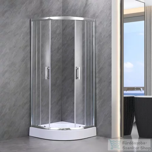 Leziter Spirit Clear 80x80x194 cm íves zuhanykabin zuhanytálcával SC80S_AKI80ZT