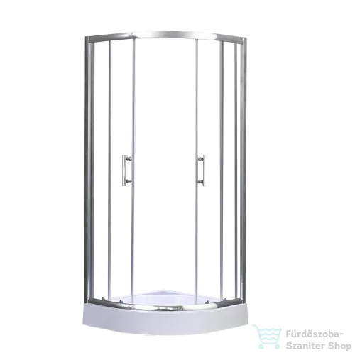 Leziter Spirit Clear 80x80x194 cm íves zuhanykabin zuhanytálcával SC80S_AKI80ZT