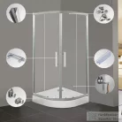 Leziter Spirit Clear 80x80x194 cm íves zuhanykabin zuhanytálcával SC80S_AKI80ZT