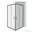 Leziter Spirit Clear 90x90x180 cm szögletes zuhanykabin, zuhanytálca nélkül fekete SC90AB