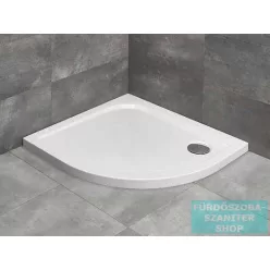   Radaway Delos E 90x80 íves aszimmetrikus zuhanytálca ST 90 zuhanyszifonnal balos SDE9080-01L