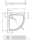 Radaway Doros A 90x90 íves zuhanytálca SDRA9090-01