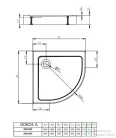 Radaway Doros Stone A 90x90 íves zuhanytálca előlappal fehér SDRA9090-05-04S