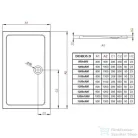 Radaway Doros D 90x80 szögletes zuhanytálca ST 90 zuhanyszifonnal SDRD9080-01