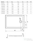 Radaway Doros F 120x90 szögletes zuhanytálca ST620-as szifonnal SDRF1290-01