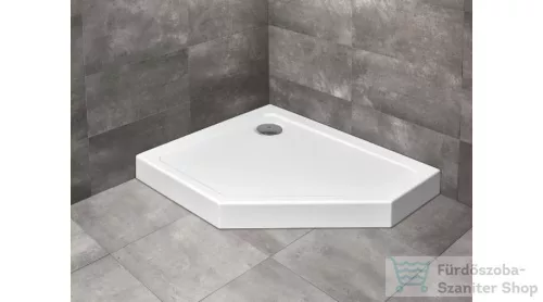Radaway Doros PT E 100x80 ötszögletű zuhanytálca előlappal szifonnal balos SDRPTP1080-05L