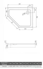 Radaway Doros PT E 100x80 ötszögletű zuhanytálca előlappal szifonnal balos SDRPTP1080-05L