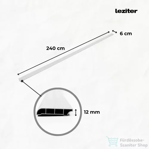 Leziter Vinyl SPC padlószegély Serona kőhatású homokszürke 2400x60x12 mm SER-SZ