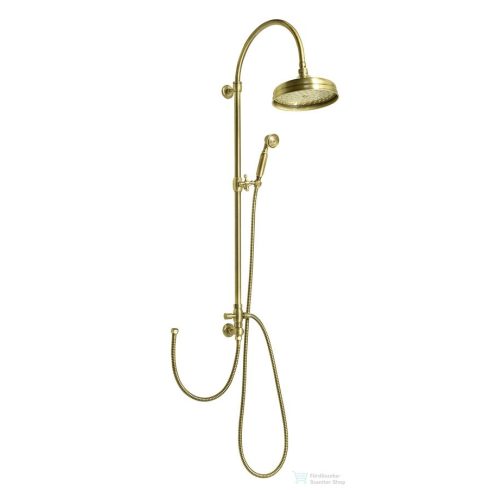 Sapho VANITY Zuhanyoszlop, csaptelepre szerelhető, fej- és kézizuhannyal, bronz SET066