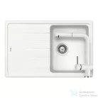 Schock Element D-100S  konyhai mosogatótálca Schock Epos konyhai csapteleppel, CRISTALITE® Alpina 780 x 500 mm, gránit kompozit, fehér SETED100SEEXALPI