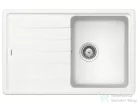 Schock Element D-100S  konyhai mosogatótálca Schock Epos konyhai csapteleppel, CRISTALITE® Alpina 780 x 500 mm, gránit kompozit, fehér SETED100SEEXALPI
