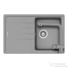 Schock Element D-100S konyhai mosogatótálca Schock Epos konyhai csapteleppel, CRISTALITE® Croma 780 x 500 mm, gránit kompozit, szürke SETED100SEEXCROM