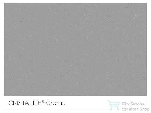 Schock Element D-100S konyhai mosogatótálca Schock Epos konyhai csapteleppel, CRISTALITE® Croma 780 x 500 mm, gránit kompozit, szürke SETED100SEEXCROM