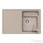 Schock Element D-100S  konyhai mosogatótálca Schock Epos konyhai csapteleppel, CRISTALITE® Sabbia 780 x 500 mm, gránit kompozit, homok SETED100SEEXCROM