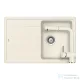 Schock Element D-100S  konyhai mosogatótálca Schock Epos konyhai csapteleppel, CRISTALITE® Vanilla 780 x 500 mm, gránit kompozit, világos bézs SETED100SEEXCROM