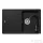 Schock Element D-100S konyhai mosogatótálca Schock Plutos konyhai csapteleppel, CRISTALITE® Nero 780 x 500 mm, gránit kompozit, fekete SETED100SPNERO