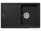 Schock Element D-100S konyhai mosogatótálca Schock Plutos konyhai csapteleppel, CRISTALITE® Nero 780 x 500 mm, gránit kompozit, fekete SETED100SPNERO