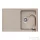 Schock Element D-100S konyhai mosogatótálca Schock Plutos konyhai csapteleppel, CRISTALITE® Sabbia 780 x 500 mm, gránit kompozit, homok SETED100SPSABB