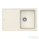 Schock Element D-100S konyhai mosogatótálca Schock Plutos konyhai csapteleppel, CRISTALITE® Vanilla 780 x 500 mm, gránit kompozit, világos bézs SETED100SPVANI