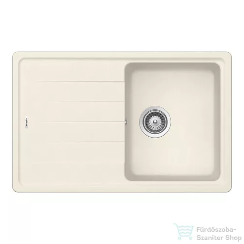 Schock Element D-100S konyhai mosogatótálca Schock Plutos konyhai csapteleppel, CRISTALITE® Vanilla 780 x 500 mm, gránit kompozit, világos bézs SETED100SPVANI