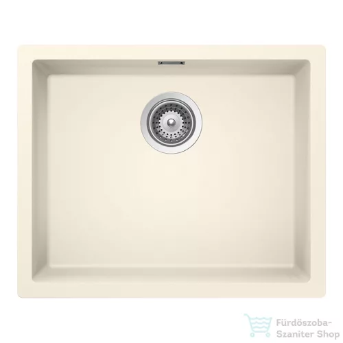 Schock KAIA N-100L konyhai mosogatótálca Schock Epos konyhai csapteleppel kihúzható fejjel, CRISTADUR® Magnolia 556x446 mm, krémfehér SETKN100LEEXMAGN