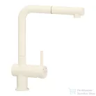 Schock KAIA N-100L konyhai mosogatótálca Schock Epos konyhai csapteleppel kihúzható fejjel, CRISTADUR® Magnolia 556x446 mm, krémfehér SETKN100LEEXMAGN