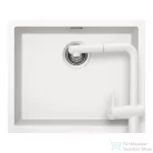 Schock KAIA N-100L konyhai mosogatótálca Schock Epos konyhai csapteleppel kihúzható fejjel, CRISTADUR® Polaris 556x446 mm, hófehér SETKN100LEEXPOLA
