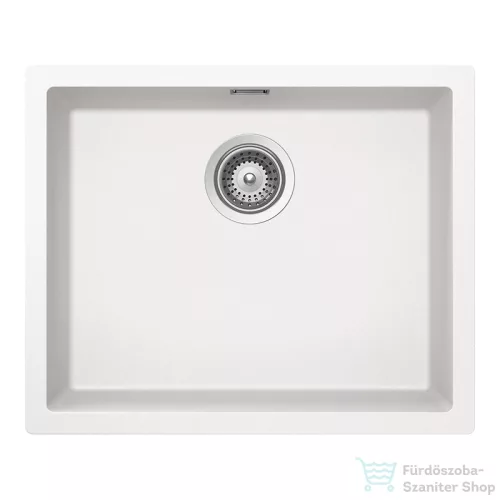 Schock KAIA N-100L konyhai mosogatótálca Schock Epos konyhai csapteleppel kihúzható fejjel, CRISTADUR® Polaris 556x446 mm, hófehér SETKN100LEEXPOLA