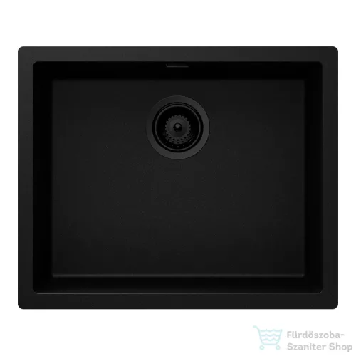 Schock KAIA N-100L konyhai mosogatótálca Schock Talia konyhai csapteleppel kihúzható fejjel, CRISTADUR® Puro 556x446 mm, intenzív fekete SETKN100LPUTENEG