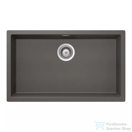 Schock KAIA N-100XL konyhai mosogatótálca Schock Epos konyhai csapteleppel kihúzható fejjel, CRISTADUR® Silverstone 756x446 mm, sötétszürke SETKN100XLEEXSILV