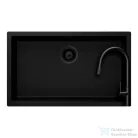 Schock KAIA N-100XL konyhai mosogatótálca Schock Talia konyhai csapteleppel kihúzható fejjel, CRISTADUR® Puro 756x446 mm, intenzív fekete SETKN100XLPUTENEG